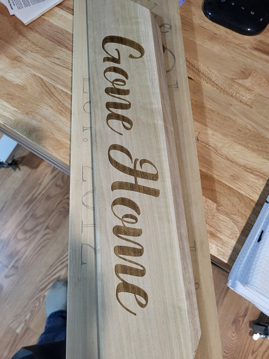 Custom engraved wood panels