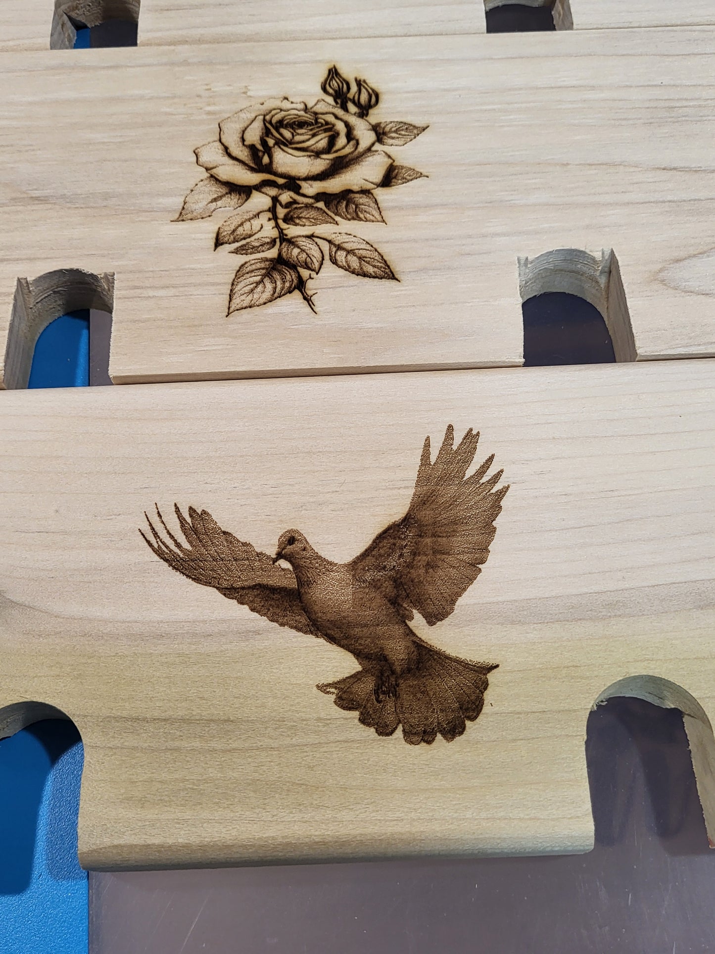 Custom engraved wood panels